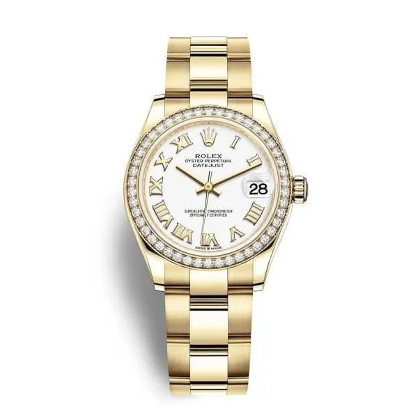 Rolex Bracelets Rolex Datejust 31mm Ref 278288rbr0008 White Roman Dial Diamond Bezel 18K Yellow Gold Oyster Bracelet Womens Watch Rolex Bracelets Rolex Datejust 31mm Ref 278288rbr0008 White Roman Dial Diamond Bezel 18K Yellow Gold Oyster Bracelet Womens Watch