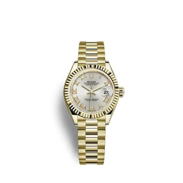 Rolex Bracelets Rolex LadyDatejust 28mm Ref 2791780020 Silver Roman Dial 18K Yellow Gold President Bracelet Womens Watch Rolex Bracelets Rolex LadyDatejust 28mm Ref 2791780020 Silver Roman Dial 18K Yellow Gold President Bracelet Womens Watch