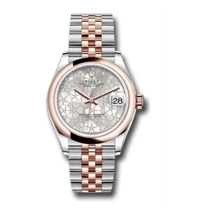 Rolex Datejust 31mm Ref 278241 sflomdj Silver Floral Motif Dial Two Tone Stainless Steel 18K Rose Gold Jubilee Bracelet Womens Watch Rolex Bracelets Rolex Datejust 31mm Ref 278241 sflomdj Silver Floral Motif Dial Two Tone Stainless Steel 18K Rose Gold Jubilee Bracelet Womens Watch Rolex Bracelets