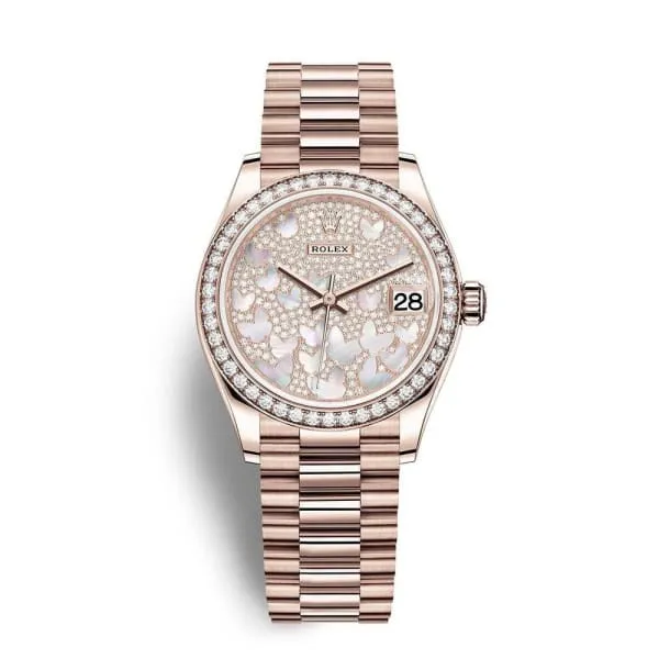 Rolex Datejust 31mm Ref 278285rbr0010 White Mother of Pearl Dial Diamond Bezel 18K Rose Gold President Bracelet Womens Watch Rolex Bracelets Rolex Datejust 31mm Ref 278285rbr0010 White Mother of Pearl Dial Diamond Bezel 18K Rose Gold President Bracelet Womens Watch Rolex Bracelets