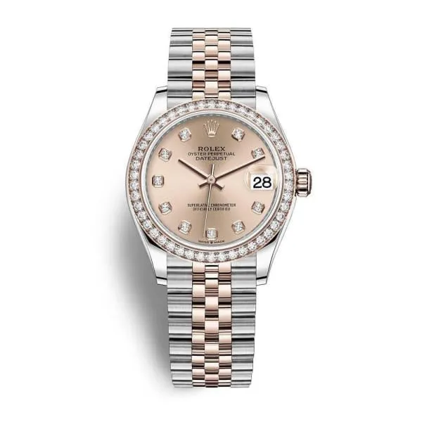 Rolex Datejust 31mm Ref 278381rbr0024 Rose Diamond Dial Diamond Bezel Two Tone Stainless Steel 18K Rose Gold Jubilee Bracelet Womens Watch Rolex Bracelets Rolex Datejust 31mm Ref 278381rbr0024 Rose Diamond Dial Diamond Bezel Two Tone Stainless Steel 18K Rose Gold Jubilee Bracelet Womens Watch Rolex Bracelets