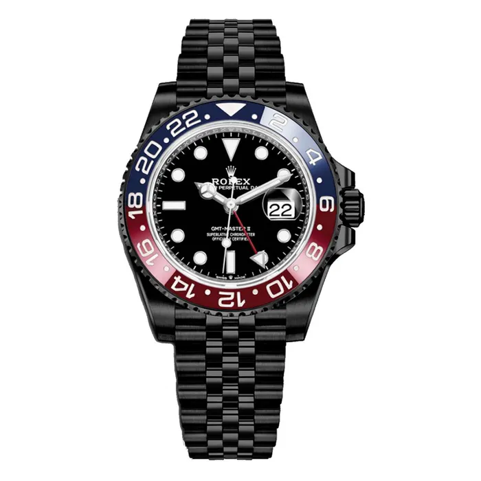 Rolex GMTMaster II Pepsi 40mm Ref 126710blro0001 Black Dial Red Blue Bezel Black DLCPVD Stainless Steel Jubilee Bracelet Rolex Bracelets Rolex GMTMaster II Pepsi 40mm Ref 126710blro0001 Black Dial Red Blue Bezel Black DLCPVD Stainless Steel Jubilee Bracelet Rolex Bracelets