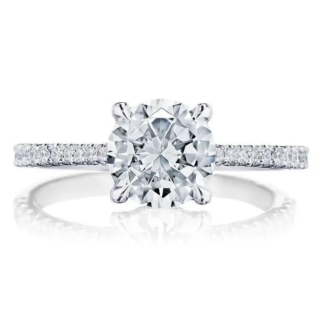 Tacori 18K White Gold Simply Tacori Diamond Semimount Ring Tacori Rings