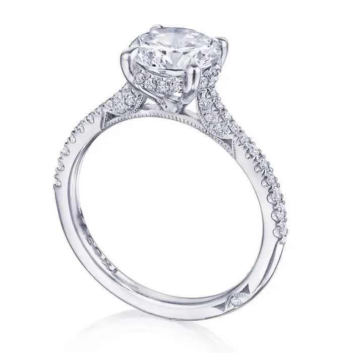 Tacori 18K White Gold Simply Tacori Diamond Semimount Ring Tacori Rings