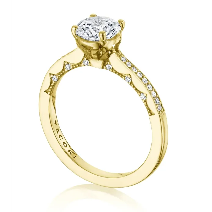 Tacori Rings Tacori 14K Yellow Gold Coastal Crescent Semi Mount Diamond Ring Tacori Rings Tacori 14K Yellow Gold Coastal Crescent Semi Mount Diamond Ring