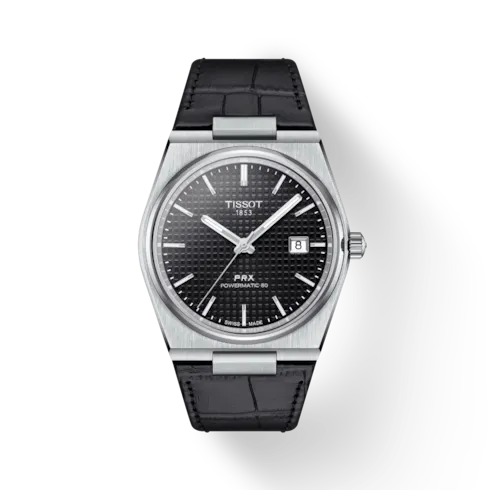 Tissot Bracelets Tissot PRX Powermatic 80 Stainless Steel Black Dial 40mm