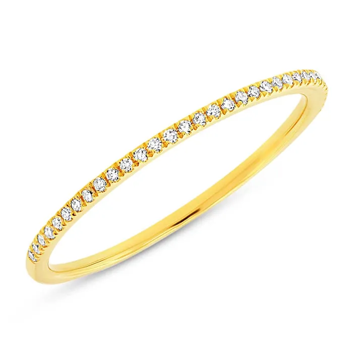 Wedding Bands 14K Yellow Gold Diamond Anniversary Band Rings