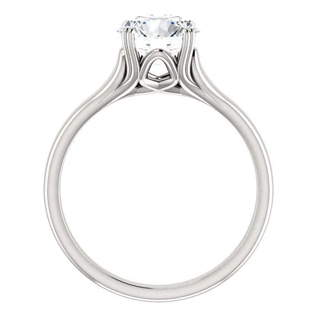 150 Ct Prong Setting Round Brilliant Natural Earth Mined Diamond Solitaire Ring GB Rings
