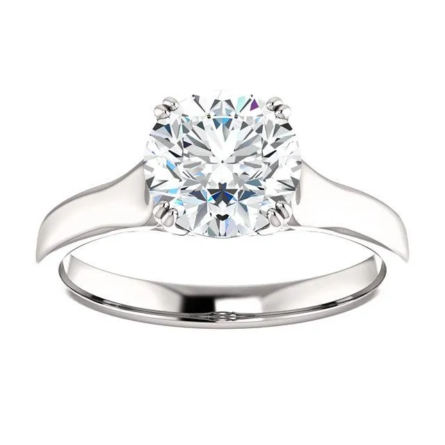 150 Ct Prong Setting Round Brilliant Natural Earth Mined Diamond Solitaire Ring GB Rings