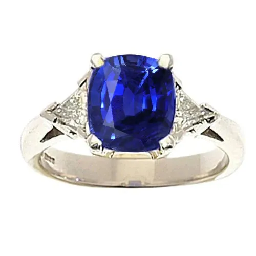 18K Gold 9 Carat Sapphire Engagement Ring GB Rings