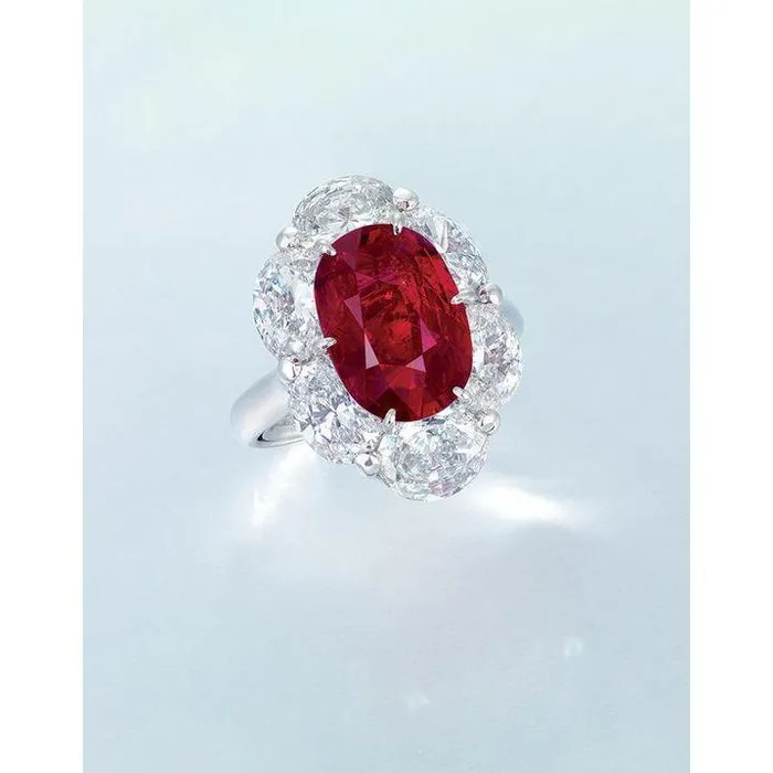 360 Ct Oval Cut Ruby Natural Earth Mined Diamond Ring New GB Rings