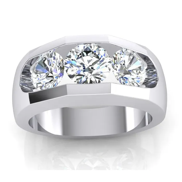 3 Stone Natural Earth Mined Diamond Mens Ring Gold 250 Carats HarryChadEntcom Rings 3 Stone Natural Earth Mined Diamond Mens Ring Gold 250 Carats HarryChadEntcom Rings