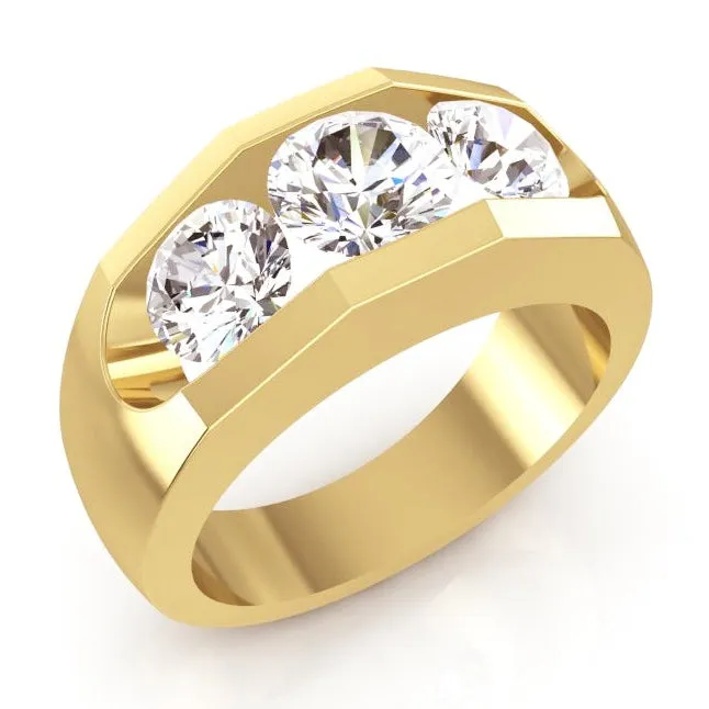 3 Stone Natural Earth Mined Diamond Mens Ring Gold 250 Carats HarryChadEntcom Rings 3 Stone Natural Earth Mined Diamond Mens Ring Gold 250 Carats HarryChadEntcom Rings