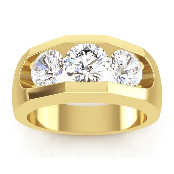 3 Stone Natural Earth Mined Diamond Mens Ring Gold 250 Carats HarryChadEntcom Rings 3 Stone Natural Earth Mined Diamond Mens Ring Gold 250 Carats HarryChadEntcom Rings