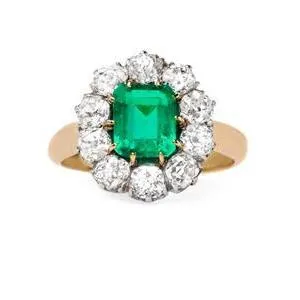 7 Carats Green Emerald Natural Earth Mined Diamond Wedding Ring Gold 14K GB Rings 7 Carats Green Emerald Natural Earth Mined Diamond Wedding Ring Gold 14K GB Rings