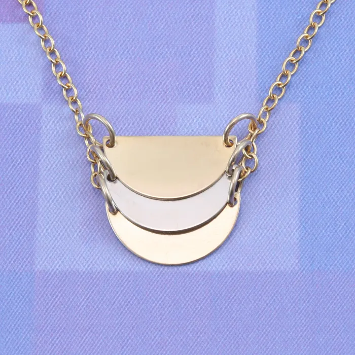 AP Sterling Silver Half Round Disc Circle with Holes 18mm 71 24 Gauge Rings