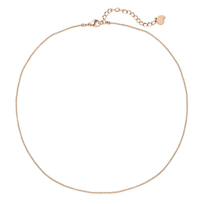 Bead Chain Necklace Rose Gold Hey Happiness Necklaces Bead Chain Necklace Rose Gold Hey Happiness Necklaces