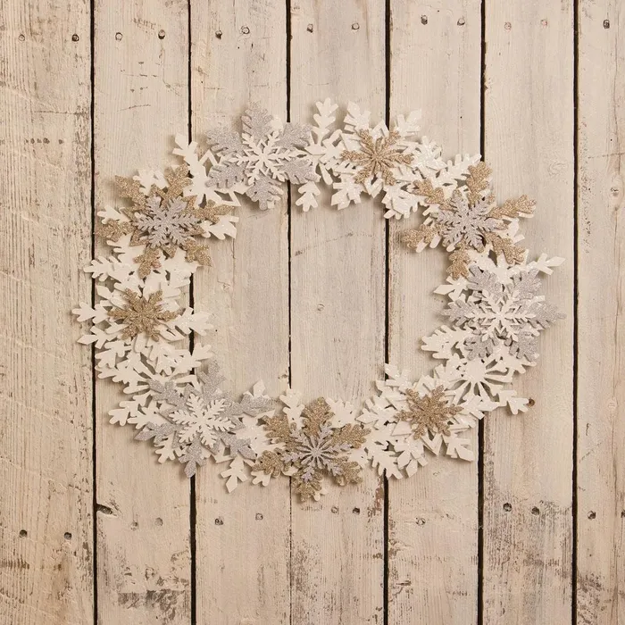 Bethany Lowe Silver And Gold Snowflake Wreath Bethany Lowe Rings