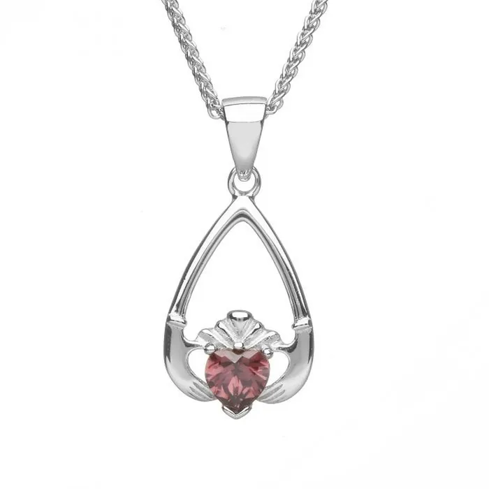 Boru Jewelry Boru Jewelry Sterling Silver JuneAlexandrite Birthstone Claddagh CZ Pendant Necklaces Boru Jewelry Boru Jewelry Sterling Silver JuneAlexandrite Birthstone Claddagh CZ Pendant Necklaces