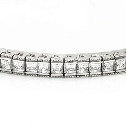 Bracelets GB 1050 Carats Natural Earth Mined Diamond Tennis Bracelet White Gold 14K Jewelry
