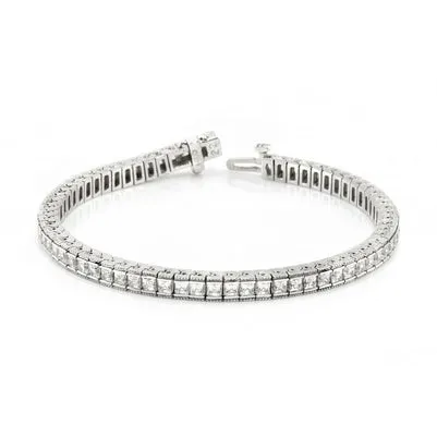 Bracelets GB 1050 Carats Natural Earth Mined Diamond Tennis Bracelet White Gold 14K Jewelry