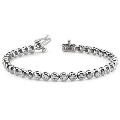 Bracelets GB 14K White Gold Round Natural Earth Mined Diamond Tennis Bracelet Women Jewelry 570 Ct Bracelets GB 14K White Gold Round Natural Earth Mined Diamond Tennis Bracelet Women Jewelry 570 Ct