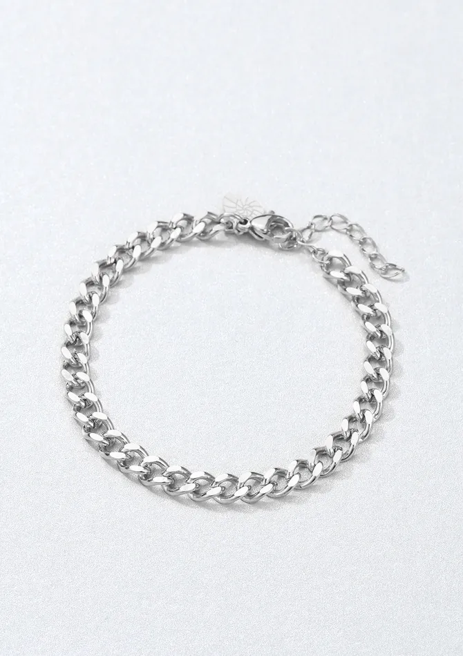 Bracelets Hey Happiness Chunky Curb Chain Bracelet Silver Bracelets Hey Happiness Chunky Curb Chain Bracelet Silver