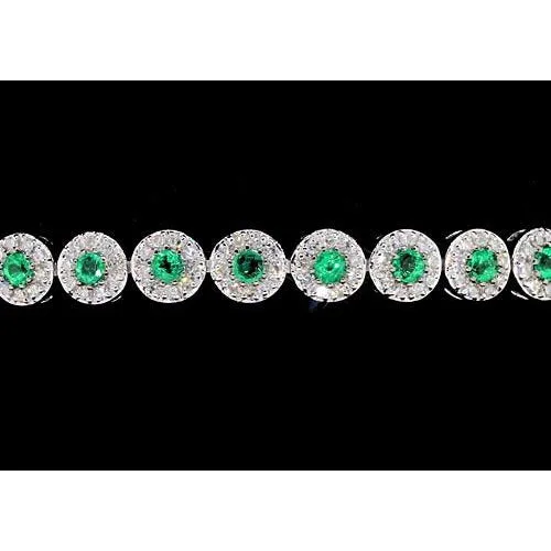 Bracelets Natural Earth Mined Diamond Tennis Bracelet 12 Carats Green Sapphire Prong Set GB Bracelets Natural Earth Mined Diamond Tennis Bracelet 12 Carats Green Sapphire Prong Set GB