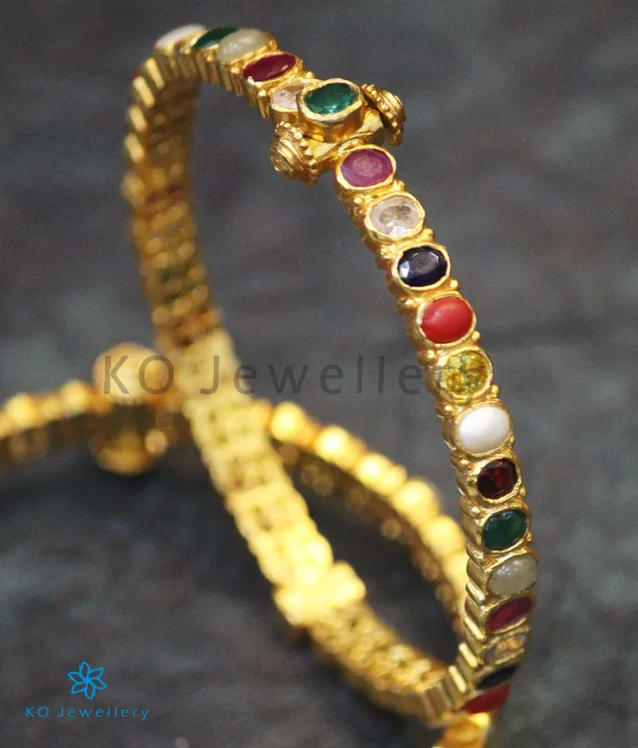 Bracelets Silversmith The Kripa Silver Navratna Bracelet SingleSize28