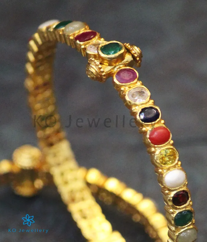 Bracelets Silversmith The Kripa Silver Navratna Bracelet SingleSize28