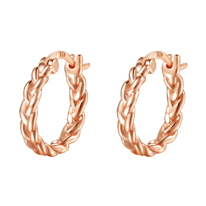 Braided Hoop Earrings Sterling Silver Gold Hey Happiness Earrings Braided Hoop Earrings Sterling Silver Gold Hey Happiness Earrings