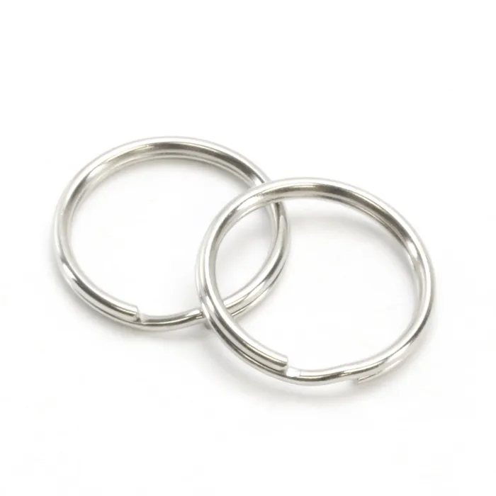BS Base Metal Silver Color 25mm 1 Split Ring Key Ring Pack of 25 Rings