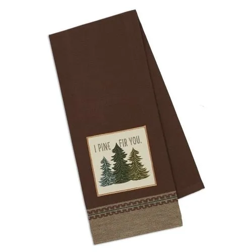 DII Necklaces Design Imports I Pine Fir You Embellished Dishtowel