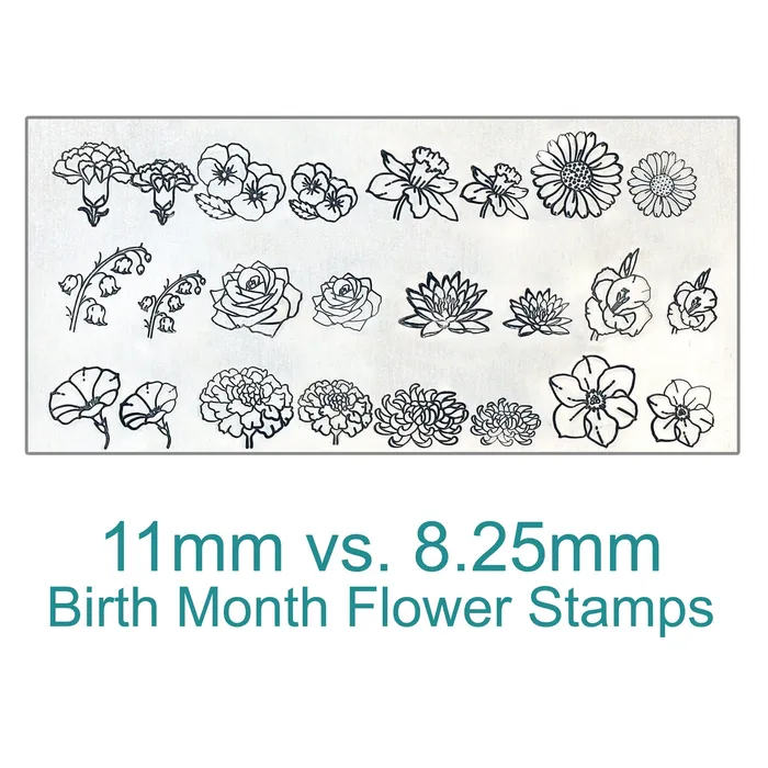 DS 38 Earrings Rose Metal Design Stamp June Birth Month Flower 825mm Beaducation Original