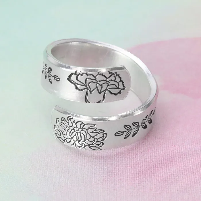 Earrings DS 12 Rose Metal Design Stamp June Birth Month Flower 11mm Beaducation Original