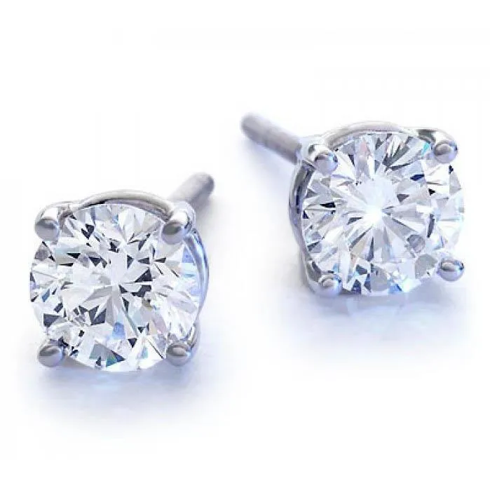 Earrings GB Big Solitaire Round Real Natural Earth Mined Diamond 5 Ct Stud Earrings Gold Jewelry Prong Set Earrings GB Big Solitaire Round Real Natural Earth Mined Diamond 5 Ct Stud Earrings Gold Jewelry Prong Set