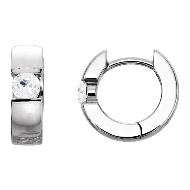 Earrings HarryChadEntcom Solitaire Hoop Natural Earth Mined Diamond Earrings Old Miner Bar Set 3 Carats