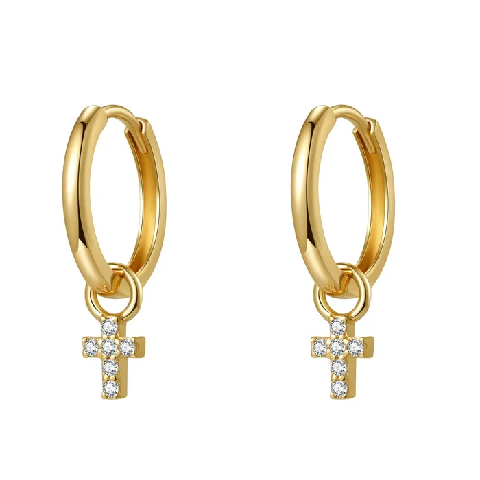 Earrings Hey Happiness Hope Hoop Earrings 14K Gold