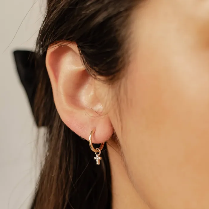 Earrings Hey Happiness Hope Hoop Earrings 14K Gold Earrings Hey Happiness Hope Hoop Earrings 14K Gold