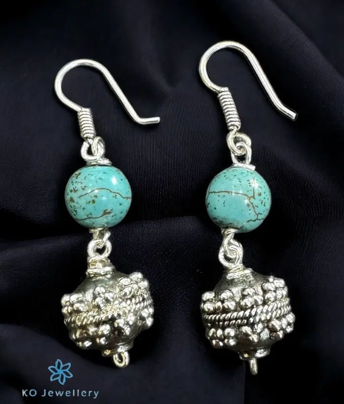 Earrings Karwar The Silver Turquoise Beads Necklace Earrings