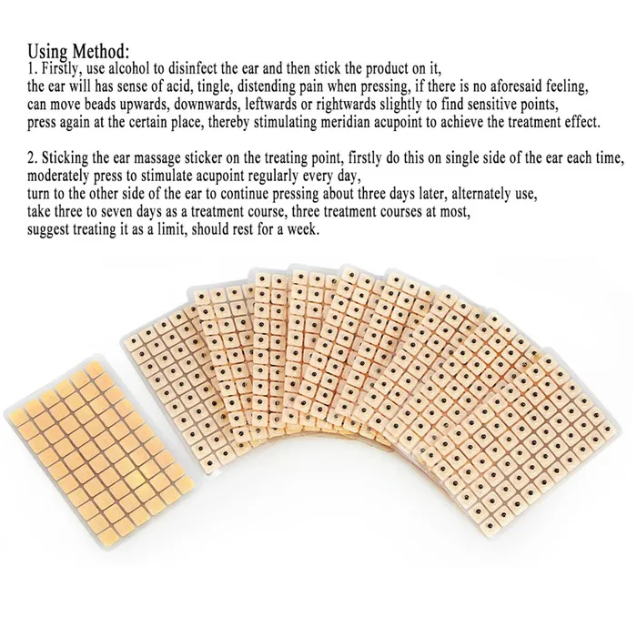 Earrings Life Changing Energy 600pcs Disposable Ear Press Stickers Acupuncture Vaccaria Plaster Bean