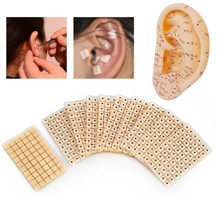 Earrings Life Changing Energy 600pcs Disposable Ear Press Stickers Acupuncture Vaccaria Plaster Bean