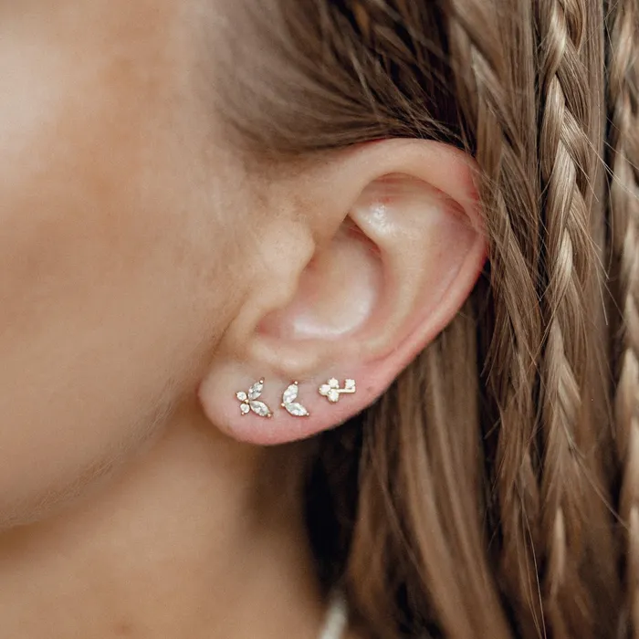 Earrings Metamorphosis Earrings 9K Gold Hey Happiness