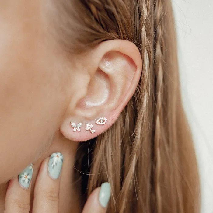 Earrings Metamorphosis Earrings 9K Gold Hey Happiness