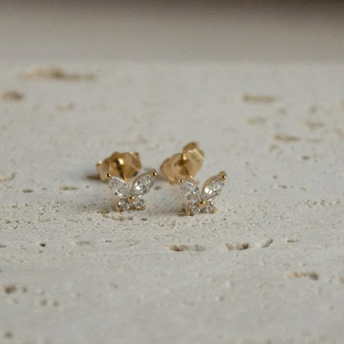 Earrings Metamorphosis Earrings 9K Gold Hey Happiness