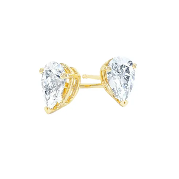 Earrings Yellow Gold 14K Pear Cut 250 Carats Natural Earth Mined Diamond Women Studs Earrings GB Earrings Yellow Gold 14K Pear Cut 250 Carats Natural Earth Mined Diamond Women Studs Earrings GB