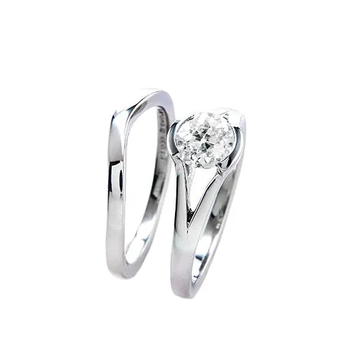 Engagement Ring Set Old Cut Round Natural Earth Mined Diamond Split Shank 1 Carat HarryChadEntcom Rings Engagement Ring Set Old Cut Round Natural Earth Mined Diamond Split Shank 1 Carat HarryChadEntcom Rings