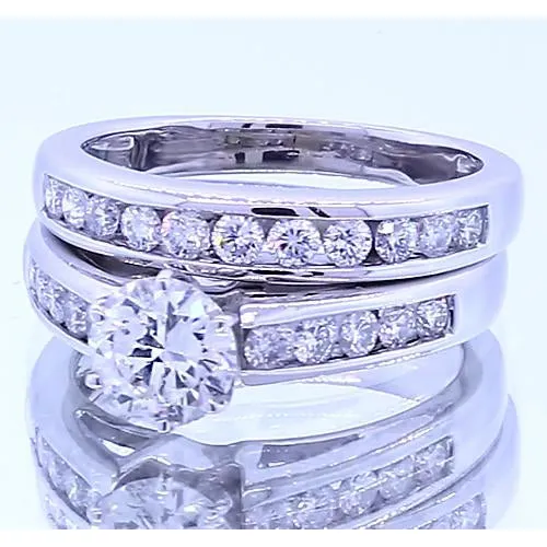 GB 250 Carats Round Natural Earth Mined Diamond Engagement Ring Set White Gold 14K Rings GB 250 Carats Round Natural Earth Mined Diamond Engagement Ring Set White Gold 14K Rings