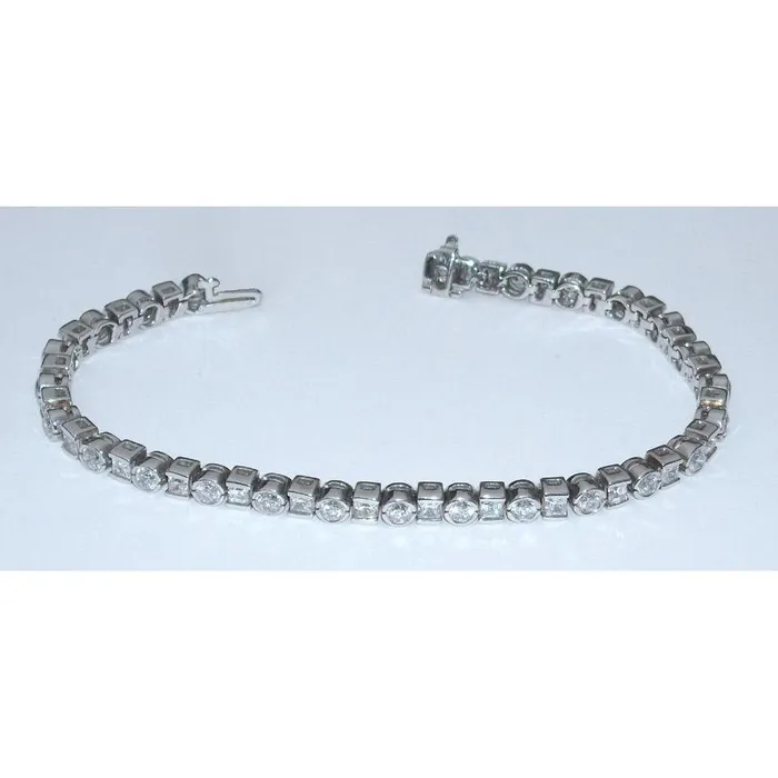 GB 625 Carats Natural Earth Mined Diamond Tennis Bracelet Princess Round Bezel Bracelets GB 625 Carats Natural Earth Mined Diamond Tennis Bracelet Princess Round Bezel Bracelets