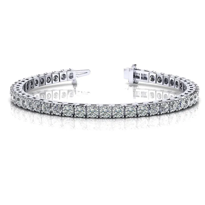 GB Bracelets 9 Carats Round Natural Earth Mined Diamond Lady Tennis Bracelet Solid Gold Jewelry GB Bracelets 9 Carats Round Natural Earth Mined Diamond Lady Tennis Bracelet Solid Gold Jewelry